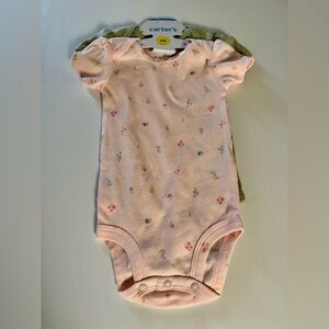 Carter's Baby 2 - Pack Pink and Olive Body Suit 6M